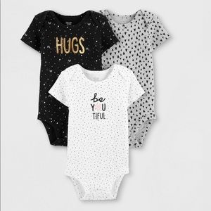 Just One You By Carter's Baby Girls' 3-Pack Heart Bodysuit Set